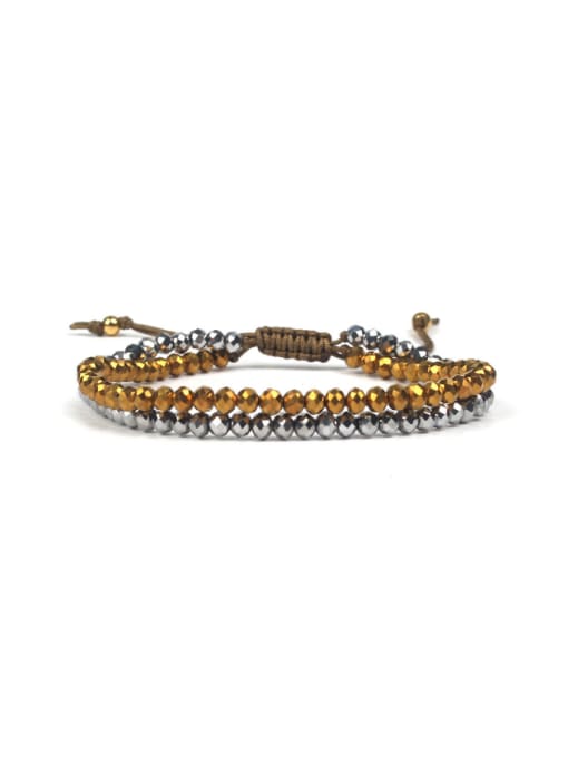 HB611-A Creative Western Style Double Layer Woven Bracelet