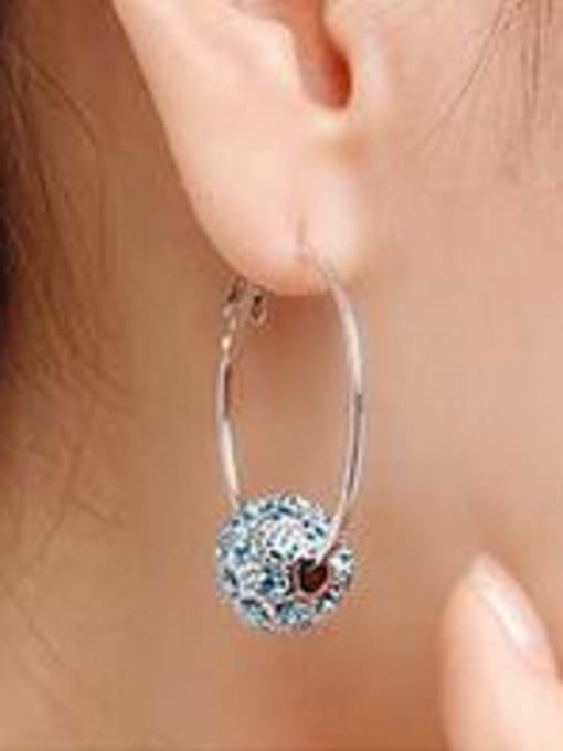 OUXI Fashion Rhinestone-studded Bead Earrings 1