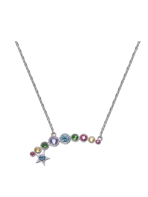 multi-color S925 Silver Colorful Necklace