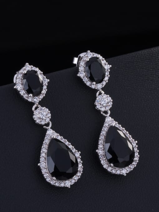 Black Fashion Wedding Drop Chandelier earring