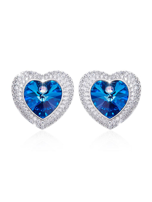 CEIDAI austrian Crystals Heart-shaped stud Earring