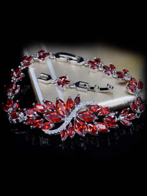 Red Luxury Temperament Zircon Bracelet
