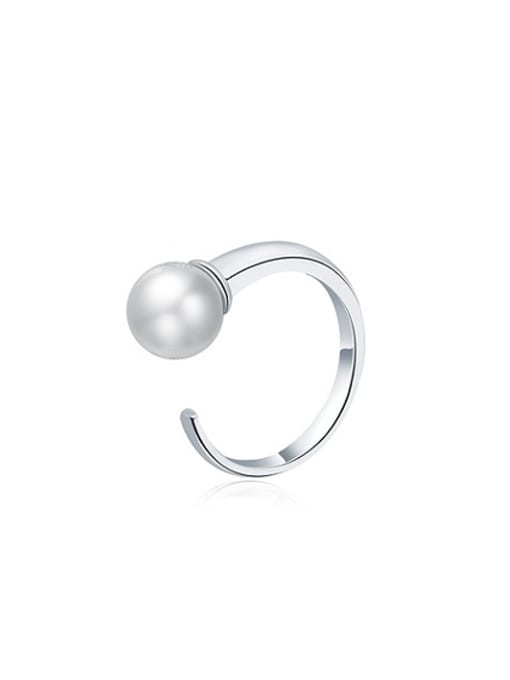 Ronaldo Fresh Open Design Artificial Pearl Ring 0