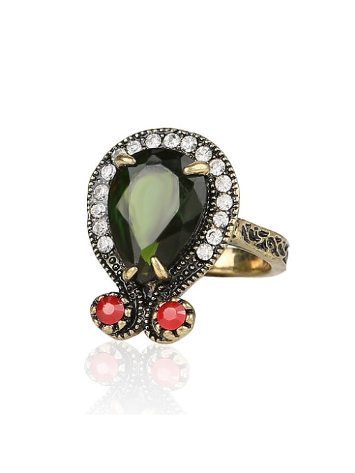 Gujin Bohemia Retro style Resin stone Personalized Ring