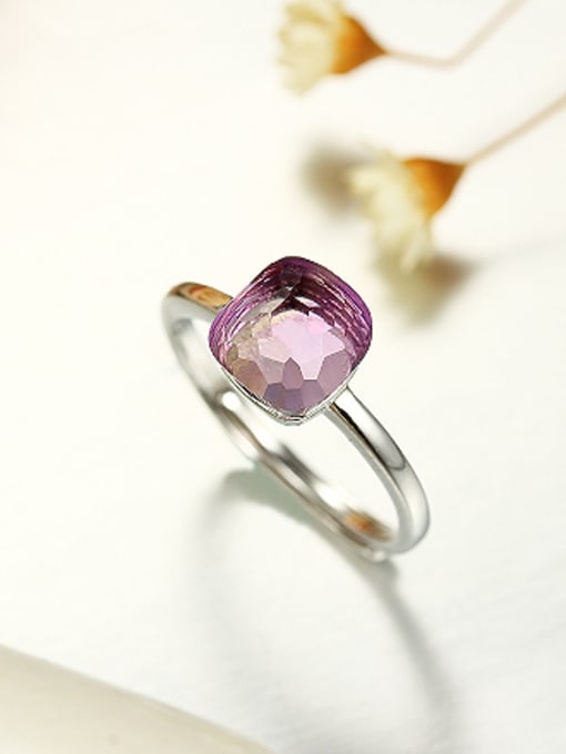 Deli Simple Square Crystal Ring 1