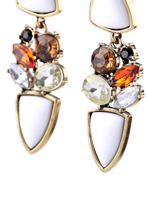 KM Colorful Artificial Stones Alloy Chandelier earring 3