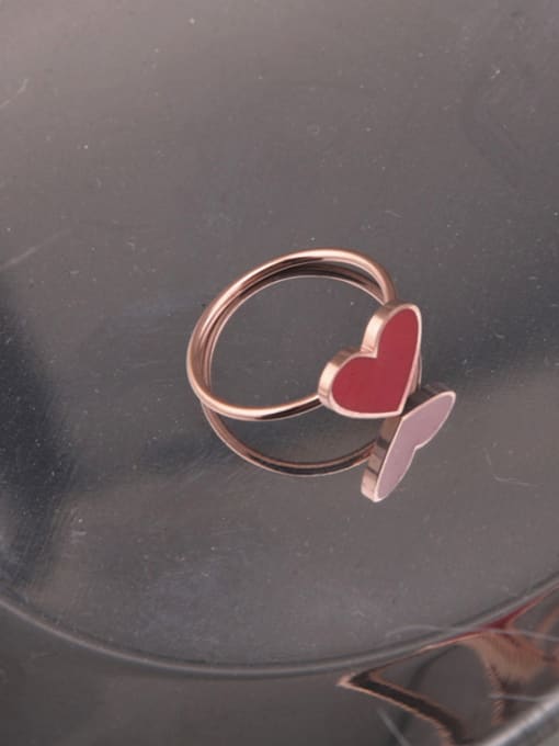 GROSE Sweet Heart-shaped Titanium Ring 1