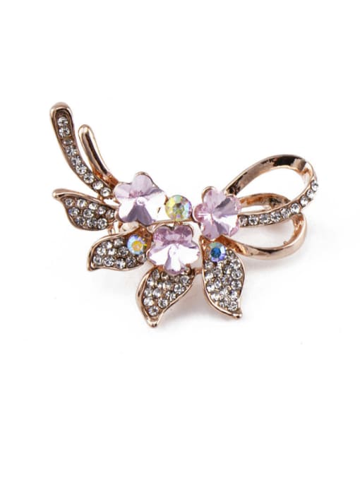 Inboe Rose Gold Flower-shaped Brooch 1