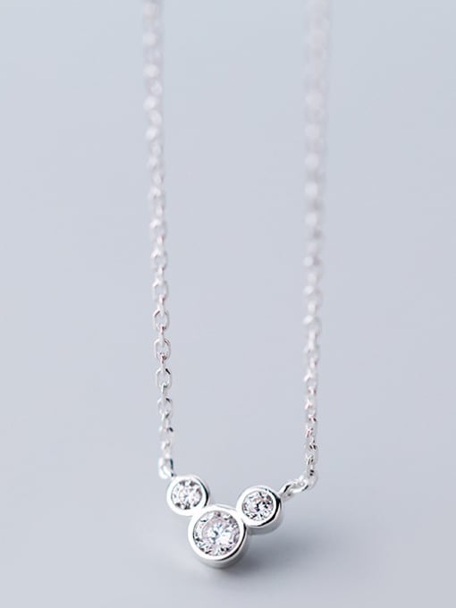 Rosh 925 Sterling Silver Cute Cartoon Mickey Necklaces 2