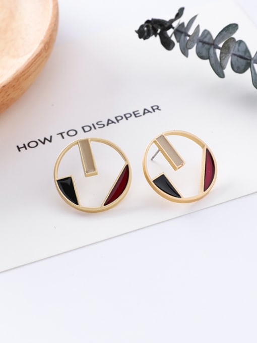 6#10426F Alloy With Gold Plated Trendy Geometric Stud Earrings