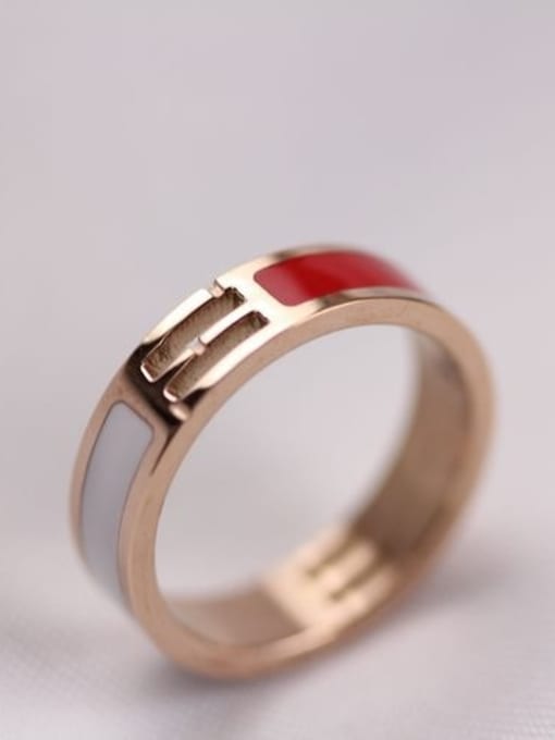 GROSE Color Enamel Lover Fashion Ring 1