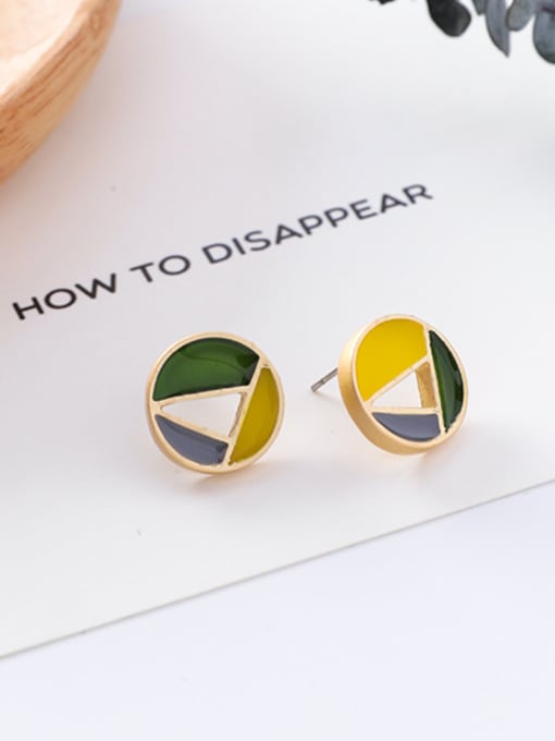 5#10426E Alloy With Gold Plated Trendy Geometric Stud Earrings