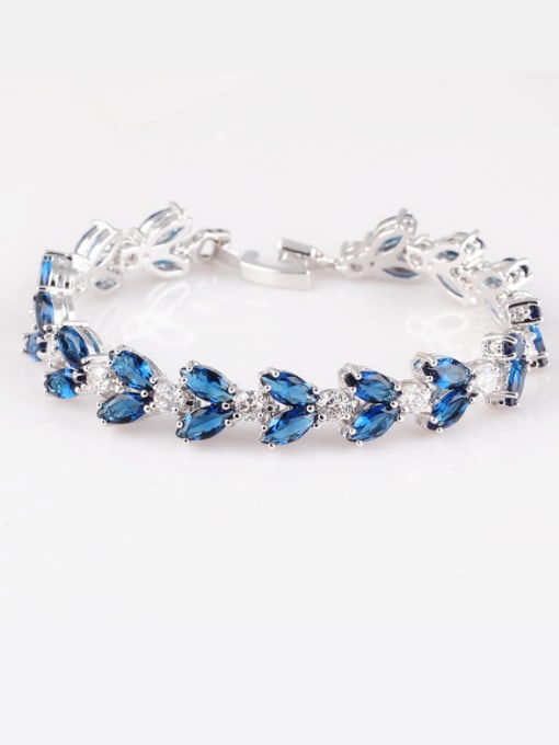 Blue Fashion All-match Colorful Quality Zircon Bracelet