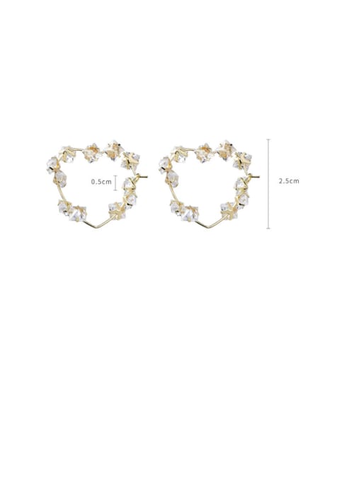 Girlhood Alloy With Gold Plated Trendy Geometric Clip On Earrings 2