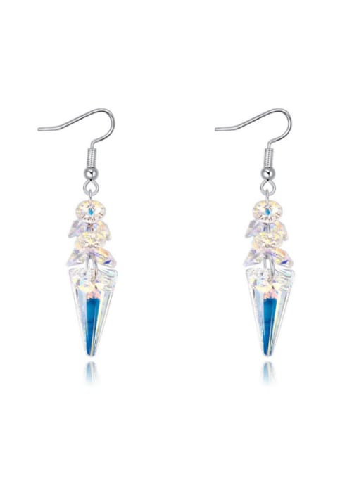 QIANZI Fashion White austrian Crystals Alloy Earrings 0