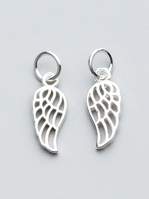 FAN 925 Sterling Silver With Silver Plated Fashion Leaf Charms 1