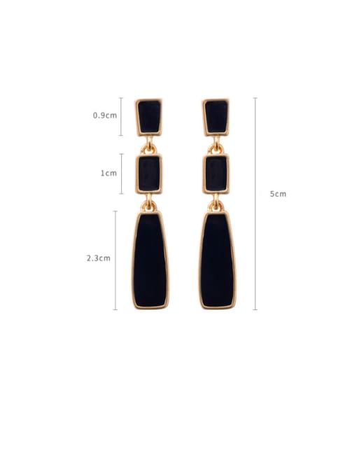 Girlhood Alloy With Rose Gold Plated Punk Geometric Drop Earrings 1