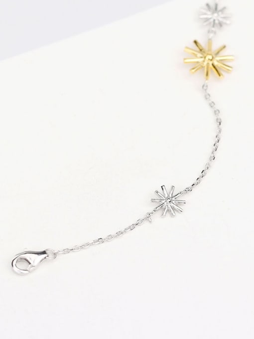 Peng Yuan Simple Little Snowflake Silver Bracelet 2