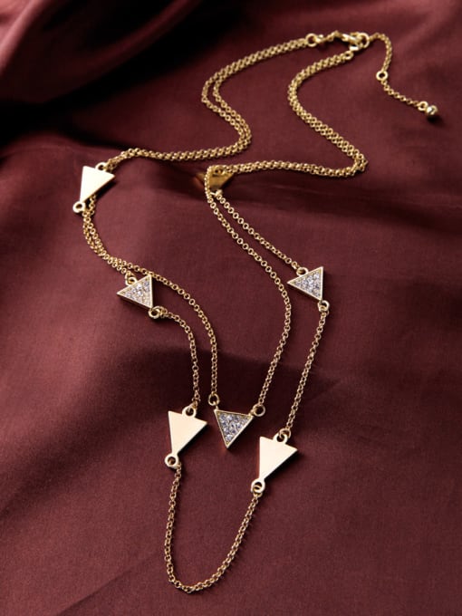 KM Small Triangle Simple Long Necklace 2
