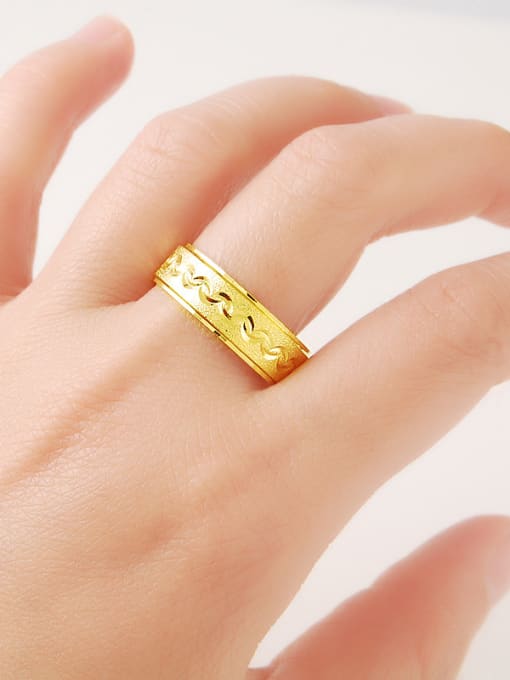 Yi Heng Da Men Delicate Wave Design 24K Gold Plated Copper Ring 1