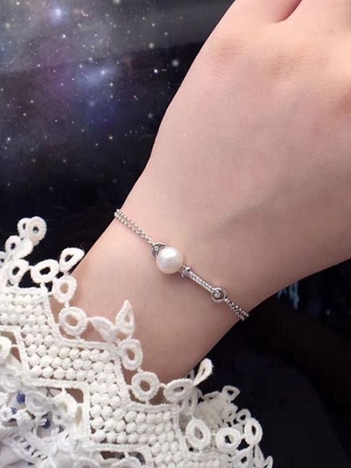 EVITA PERONI Freshwater Pearl Moon Star Bracelet 1