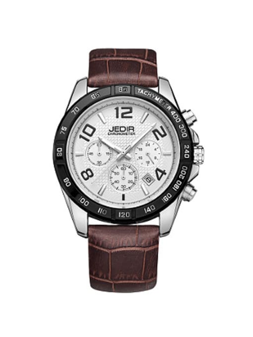 White 2018 JEDIR Brand Chronograph Mechanical Watch