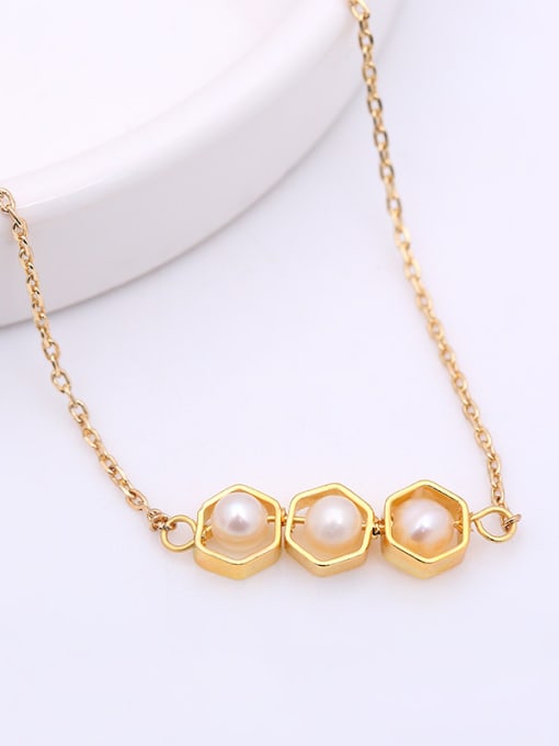 Lang Tony Women Elegant Geometric Freshwater Pearl Necklace 1