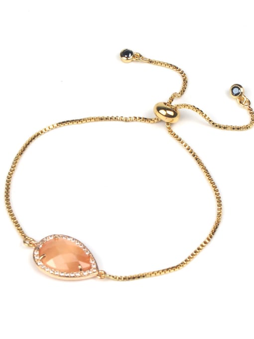 HB617-J Water Drop Glass Stones Elegant Fashion Bracelet