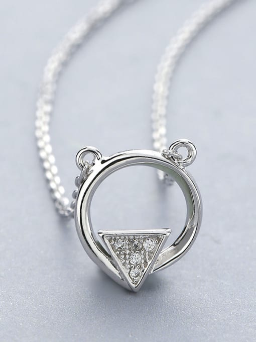 One Silver Fresh Triangle Necklace 3