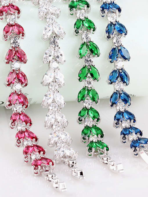 Qing Xing Fashion All-match Colorful Quality Zircon Bracelet 2
