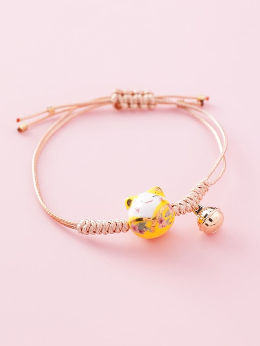 10626F knitted cat (light brown) Alloy With 18k Gold Plated Bohemia Charm Bracelets