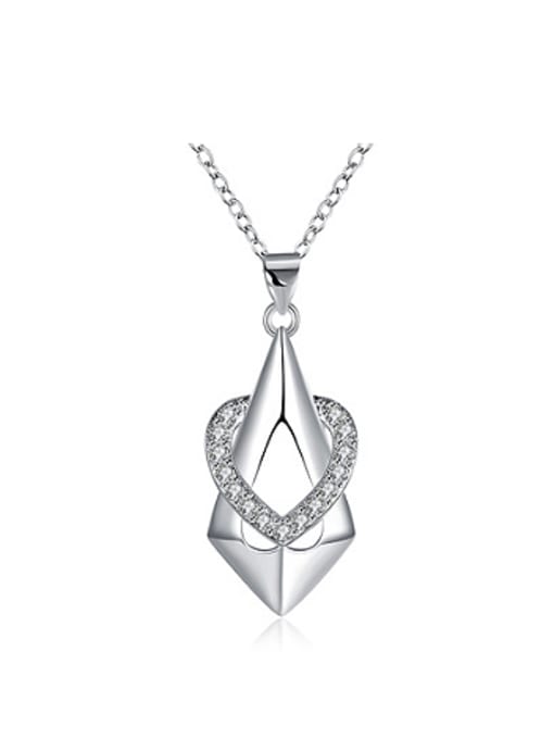 OUXI Simple Heart shaped Zircon Necklace 0