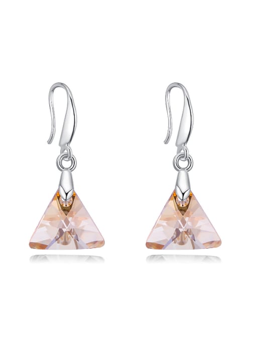 yellow Triangle austrian Crystal Alloy Earrings