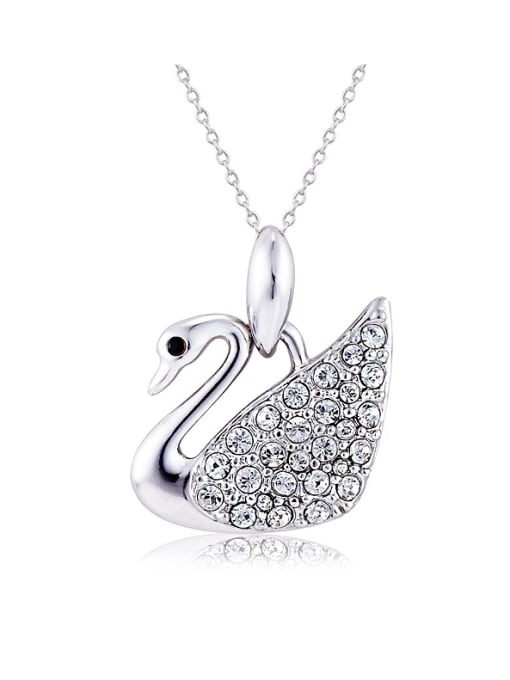 OUXI Austria Crystal Swan Shaped Necklace