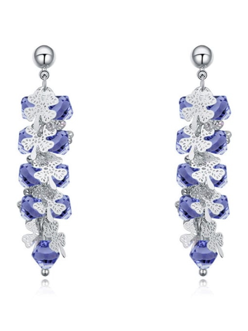 QIANZI Fashion Shiny austrian Crystals Drop Earrings 3