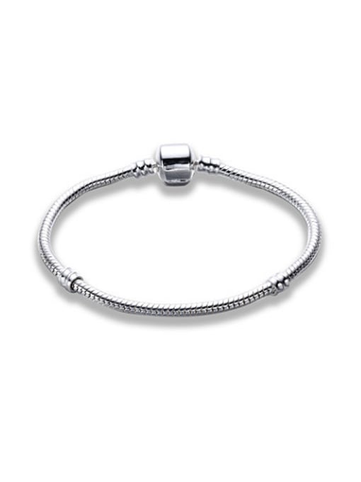 Ronaldo Simply Design Platinum Plated Geometric Shaped Bracelet 0