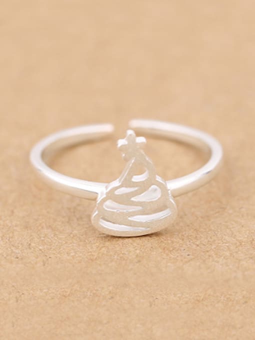 Peng Yuan Hollow Christmas Tree Opening Ring