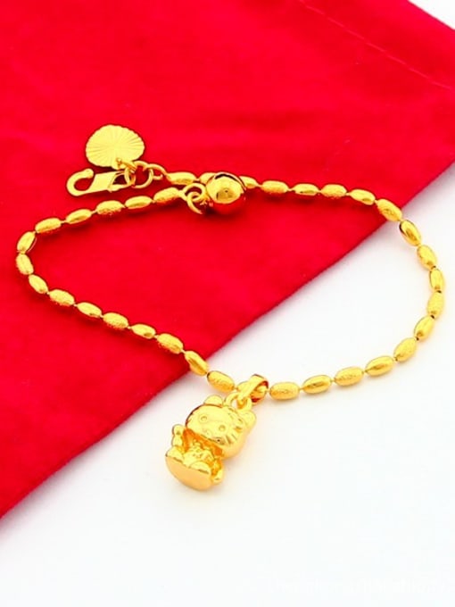 Yi Heng Da Lovely Cartoon Cat Shaped 24K Gold Plated Bracelet 1