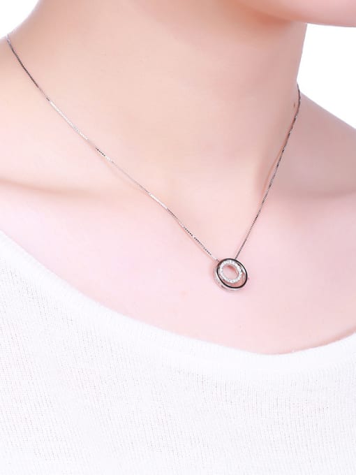 One Silver Exquisite Round Necklace 1