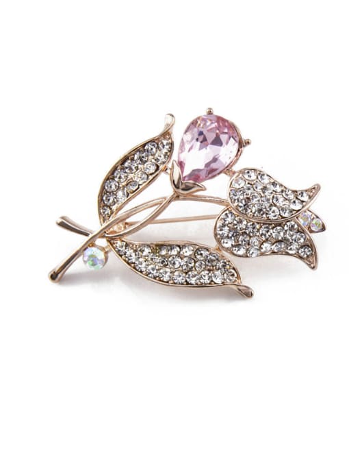 Inboe Flower-shaped Crystal Brooch 0