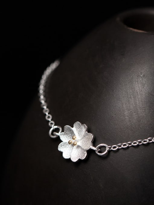 SILVER MI S925 Silver Blossom Women Bracelet 0