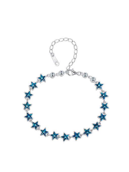CEIDAI Simple Blue austrian Crystals Stars Bracelet 0