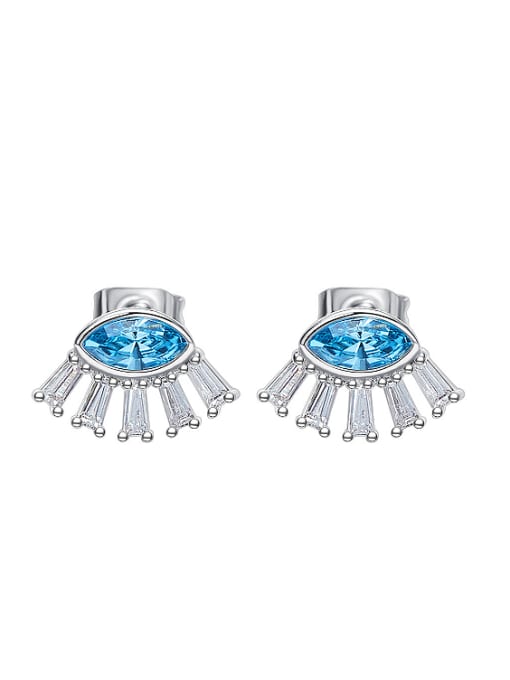 Blue Fashion Marquise austrian Crystal Stud Earrings