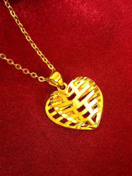 C 24K Gold Plated Heart Shaped Necklace