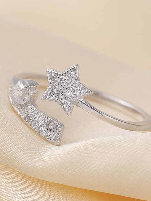 kwan Lovely Star Zircons Valentine's Day Gift Opening Ring 1