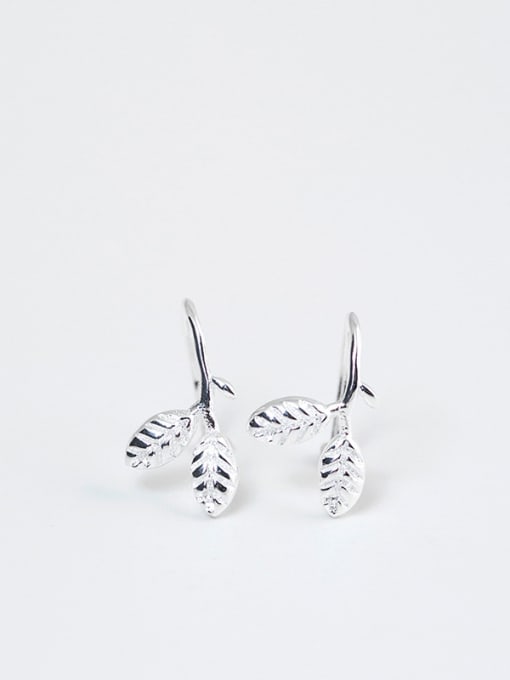 SILVER MI Leaves-shaped Women Hook Earrings 1