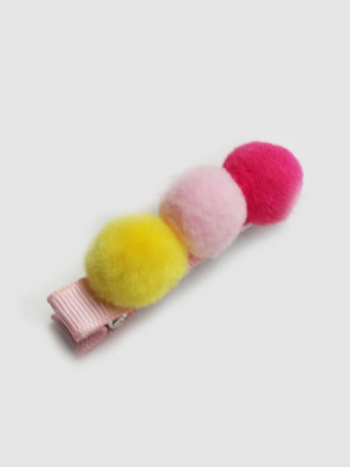 pink Lovely Ball Hair clip