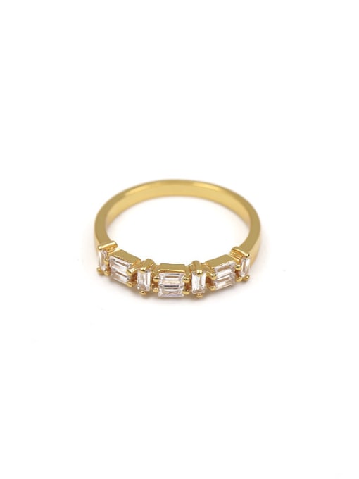 Golden Zircon Copper Ring