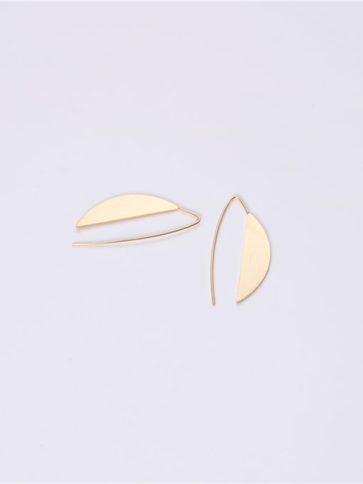 GROSE Titanium With Gold Plated Simplistic Geometric Hook Earrings 4