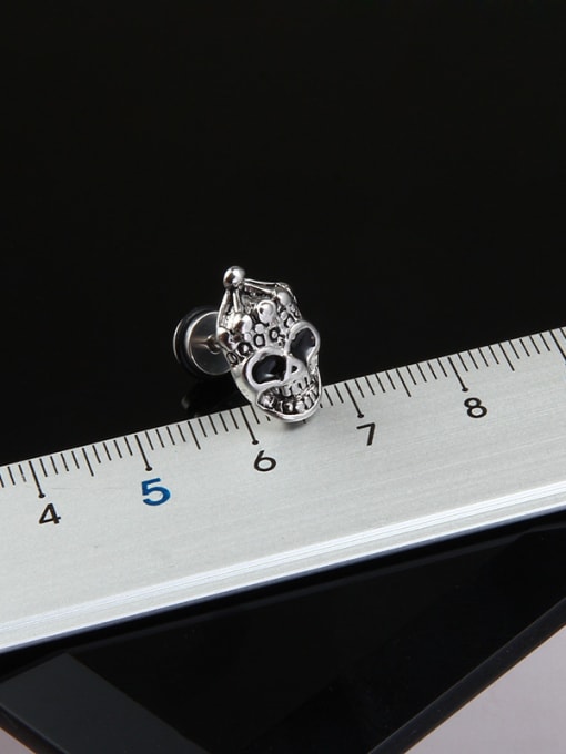 BSL Stainless Steel With Personality Skull Stud Earrings 2
